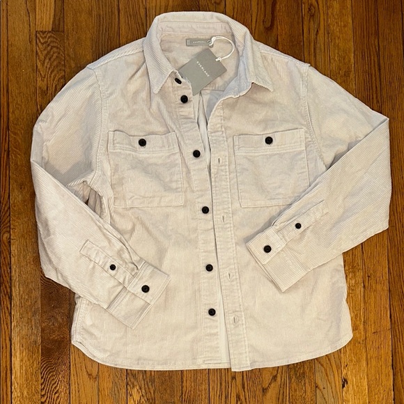 NWT Everlane Men's corduroy overshirt button up everyday cream ivory M - Picture 1 of 5